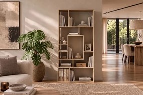 Dizajnový regál Timber 180 cm prírodné mango