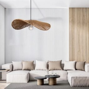 Luster na lanku CAPRI 1xE27/20W/230V pr. 60 cm bambus