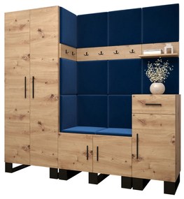 Predsieňová zostava Amanda 1 (dub artisan + modrá). Vlastná spoľahlivá doprava až k Vám domov. 1085862