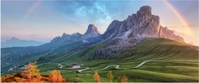 Obraz dúhy nad skaliskami (120x50 cm)