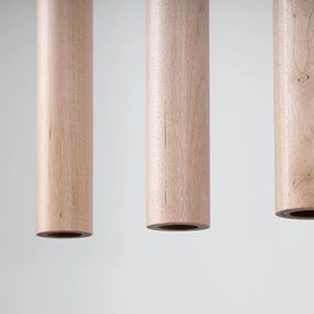 Sollux SL.1269 - Luster na lanku PASTELO 5xG9/8W/230V drevo