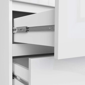 Komoda Kuba 60 cm - 6 zásuviek biela lesk