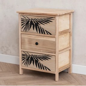 Komoda ZOFIA s 3 zásuvkami – boho dizajn, 40 x 29 x 58 cm