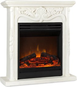 Klarstein Etna Pozzolana, elektrický krb, 1800 W, týždenný časovač, diaľkové ovládanie, biely