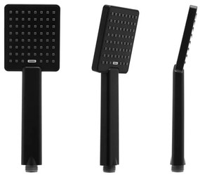 Sprchová súprava KABE s výtokom do vane - čierna matná - hlavica 30x30 cm