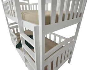 Wilsondo Poschodová posteľ Paula 7 - biela Rozmer: 200x90