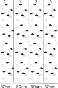 Tapeta mraky a modrej hviezdy 280x50 cm