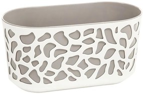 Balkónový kvetináč DUET 40cm béžová / šedá