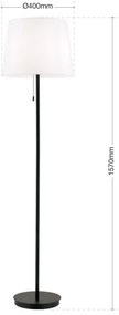 Orion Stl 12-1186/1 - Stojacia lampa LUDWIG 1xE27/40W/230V biela/čierna