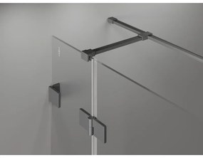 Mexen Lunar T, sklápací sprchový kút ľavý 140 x 90 cm, 8mm číre sklo, grafitový profil, 834T-140-090-95-00-L