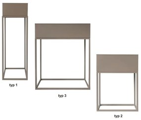 Tempo Kondela Multifunkčný kovový kvetináč, svetlohnedá Taupe, INDIZE TYP 2 WL4214