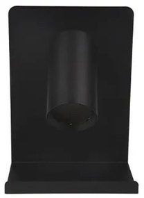 Nástenné bodové svietidlo s poličkou a USB nabíjačkou 1xGU10/35W/230V čierna