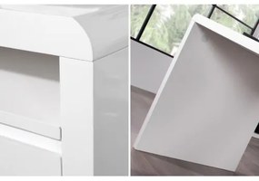 PC - stolík 36025 160x60cm Biely vysoký lesk  - Komfort-nábytok