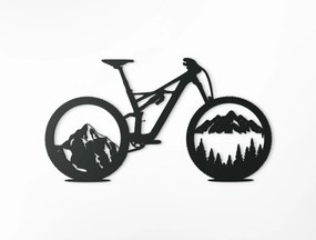 drevko Drevená nálepka Horský bicykel