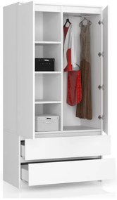 Skriňa S 90 cm 2D 2SZ CLP biela