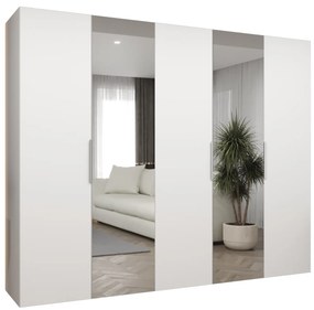 Šatníková skriňa 250 cm Mirabella 2 (biela + kašmír). Akcia -19%. Vlastná spoľahlivá doprava až k Vám domov. 1126427