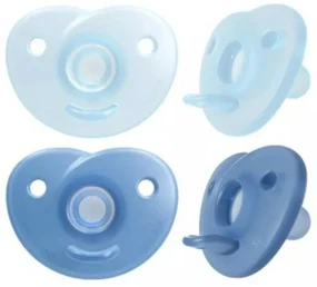 AVENT Silikónový cumlík Soothie, modrá, 0-6 m