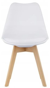SUPPLIES BJORN Jedálenská škandinávska stolička - biela farba