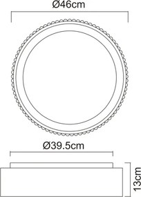 Globo 15924DS-LED Stropné svietidlo KEMP LED/45W/230V 2700/4000/6000K priemer 46 cm čierna