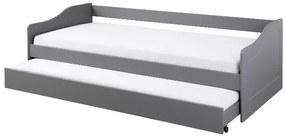 Inter Link Výsuvná detská posteľ Leonie (sivá, 90 x 200 cm)  (100394248)