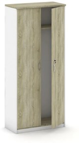Šatníková skriňa s výsuvom MIRELLI A+, 800 x 400 x 1800 mm, biela