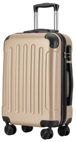 Kabínový kufor na 4 kolieskach 55x39x20cm farba šampanská