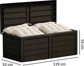 Záhradný úložný box Pron 320 l čierny