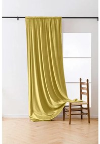Zatemňovacia záclona VELVET 140x270 cm, horčicová Zavesenie: Riasiaca páska