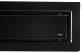 Rea NEOX Superflow, odtokový sprchový žľab 70 cm, čierna matná, REA-G7806