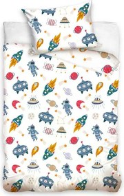 Carbotex Obliečky do postieľky 100x135 + 40x60 cm - Vesmírna misia