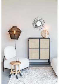 Čierna ratanová vysoká komoda 80x100 cm Guuji - White Label