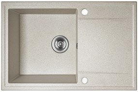 Kuchinox Hunter, 1-komorový granitový drez 670x440x180mm, béžová, LAV-SBU_411T