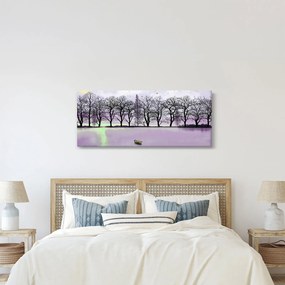 Obraz - Pramice na jazere (120x50 cm)