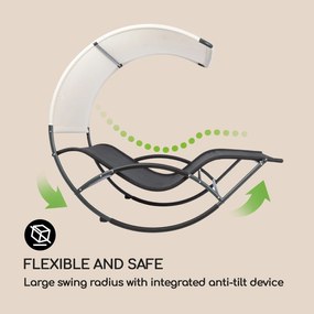 Blumfeldt The Big Easy, hojdacie ležadlo, nepremokavé, 350 kg max., UV ochrana, čierne