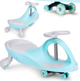 Gravitačné jazdítko ECOTOYS s LED kolesami, gumové, modré - pre deti od 3 rokov