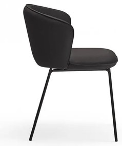 Čierne čalúnené jedálenské kreslá v súprave 2 ks Add – Teulat