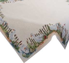 GOBELÍNOVÝ OBRUS GOOSE 100X100 CM VZOROVANÁ