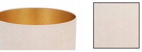 Závesné svietidlo MEDIOLAN, 1x svetlobéžové/zlaté textilné tienidlo, (výber z 2 farieb konštrukcie), (fi 35cm)