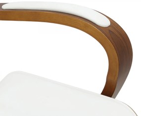 Design-Shop Kancelárska stolička Yankton - Orech / Biela