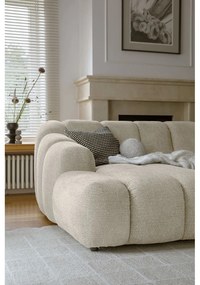 Béžová rohová pohovka (ľavý roh/s leňoškou) Shell – Miuform