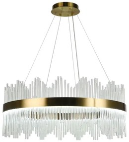 LED Stmievateľný luster na lanku LED/110W/230V 3000-6500K zlatá + diaľkové ovládanie