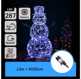 Aigostar - LED vonkajšia vianočná dekorácia 3,6 W/31/230 V 6500 K 120 cm IP44 snehuliak