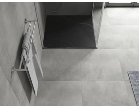 Mexen Hugo, štvorcová sprchová vanička SMC 80 x 80 cm, čierny kameň, 42758080