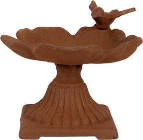 Rustikálne hrdzavé krmítko pre vtáčiky - Ø 17*13 cm
