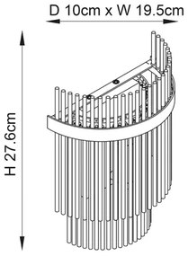 Endon 99168 - Nástenné svietidlo MARIETTA 1xE14/6W/230V mosadz/číra