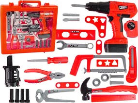 LEAN Toys Sada náradia pre kutilov skrutkovač na batérie kladivo píla