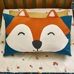 Zelené/béžové detské obliečky na jednolôžko 135x200 cm Fox and Woodland Friends – Catherine Lansfield