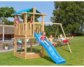 Ihrisko Jungle Hut so šmykľavkou a modulom 2-Swing Frame 2.0