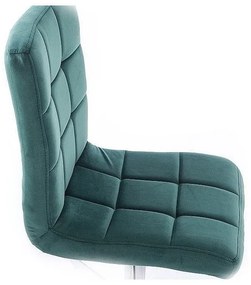 LuxuryForm DESIGN Stolička TOLEDO VELUR na čiernom tanieri - zelená