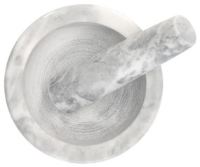 Mažiar MARBLE mramorový, sivý 812021